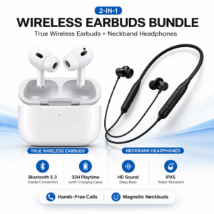 Combo Offer Bluetooth Earbuds & Neckband